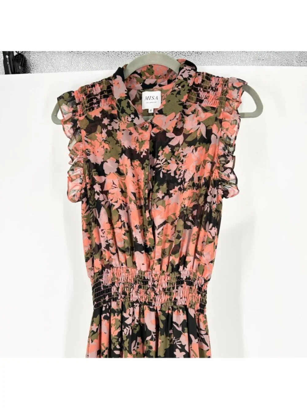 Misa Los Angeles Editha Tiered Ruffle Midi Dress Medium - Picture 4 of 8